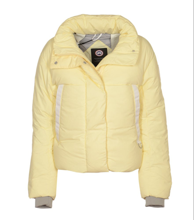 Canada Goose Junction Cropped Down Jacket In Light Yellow | ModeSens