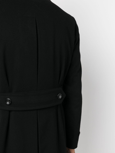 Shop Tagliatore Double-breasted Wool-blend Coat In Black
