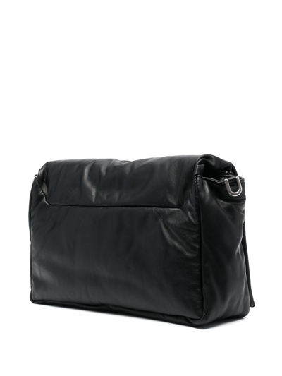 Shop Rick Owens Big Pillow Griffin Messenger Bag In Black