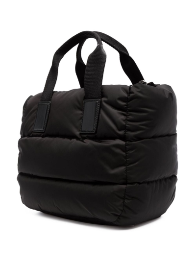 Shop Moncler Mini Caradoc Padded Mini Bag In Black