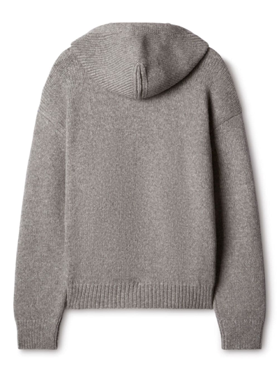 Shop Off-white Arrows Motif Wool Hoodie In Grey