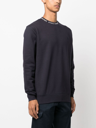 Daily Paper Logo-print Neckline Sweatshirt In Blue