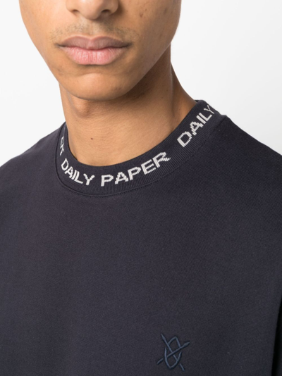 Daily Paper Logo-print Neckline Sweatshirt In Blue