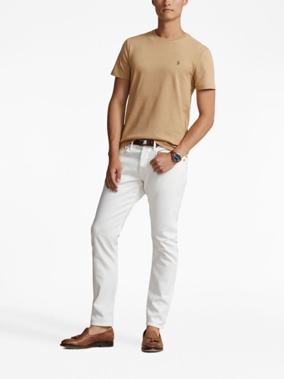 Polo Ralph Lauren Polo Pony-embroidered Cotton T-shirt In Brown