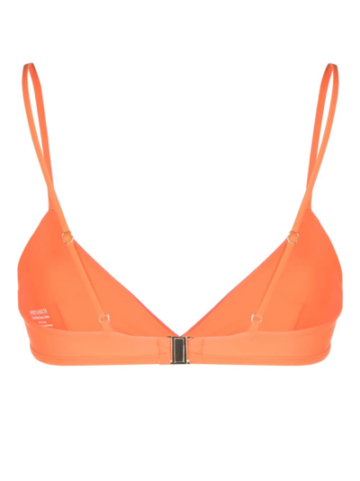 Shop Sporty And Rich Logo-print Bikini Top In Orange
