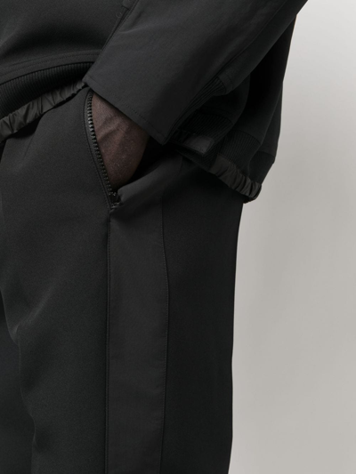 Shop Sacai Drawstring Straight-leg Track Pants In Black