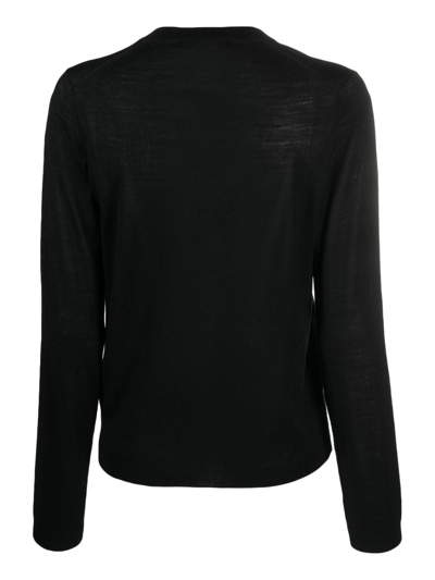 Seventy V-neck Virgin Wool Jumper In Black