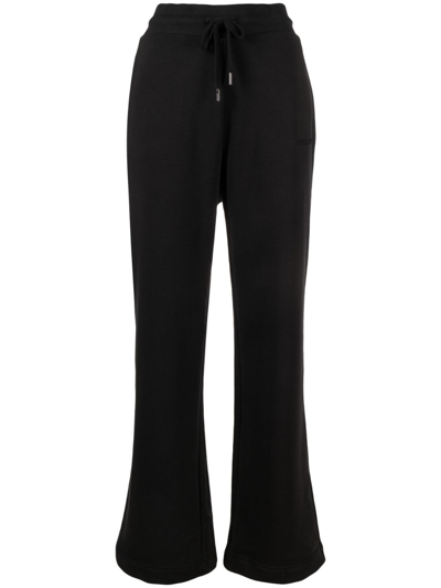 Shop Woolrich Sporty Wide-leg Track Pants In Black