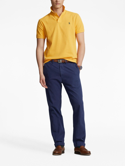 Shop Polo Ralph Lauren Polo Pony Cotton Polo Shirt In Yellow