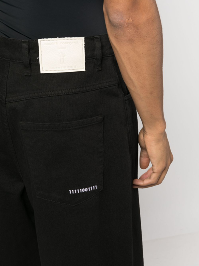 Shop Société Anonyme High-waisted Wide-leg Jeans In Black
