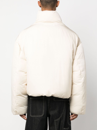 Shop Jacquemus La Doudoune Cocon Jacket In Neutrals