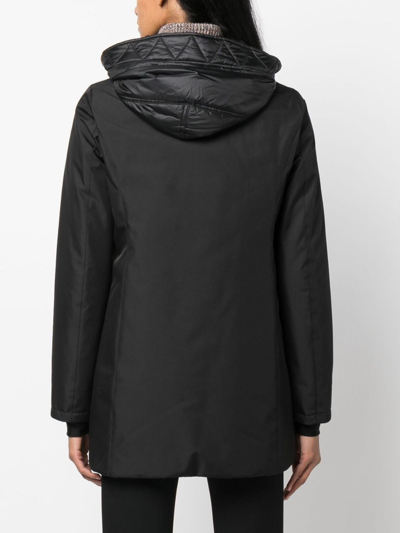 Shop Fay Toggle-detail Parka Coat In Black