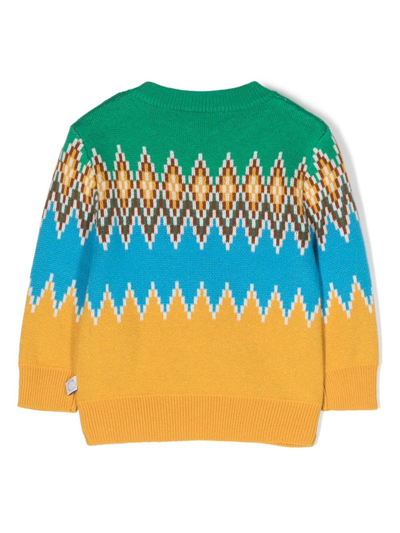 Stella Mccartney Fair Isle Intarsia-knit Jumper In Green