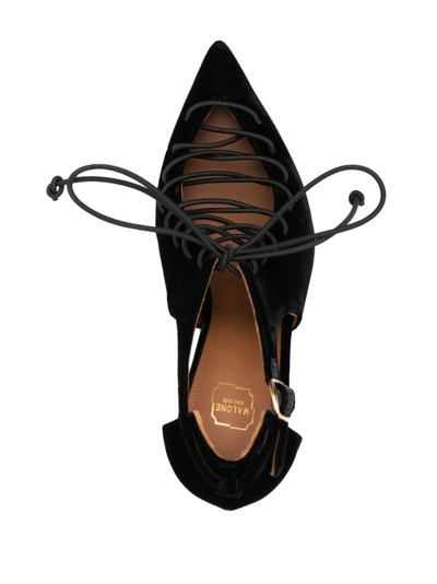 Shop Malone Souliers Montana 100mm Lace-up Pumps In Black