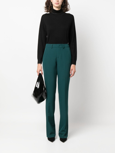 Liu •jo Metallic-threading Knitted Jumper In Black