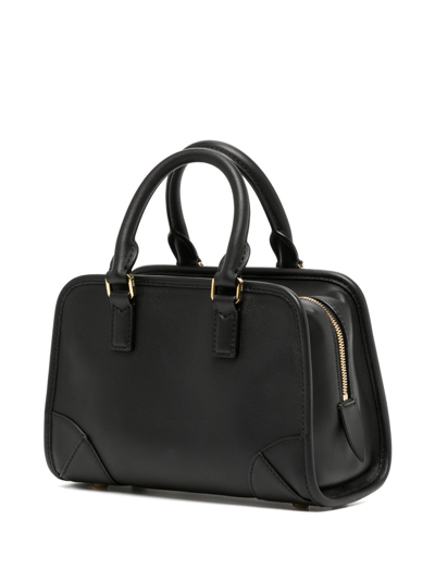 Mcm Mini Aren Logo-embossed Bag In Black