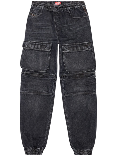 Shop Diesel D-mirt 0hlaa Straight-leg Jeans In Grey