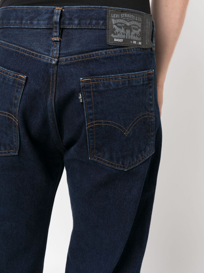 Levi's Baggy Low-rise Straight-leg Jeans In Blue