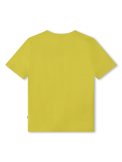 Shop Bosswear Logo-print Cotton T-shirt In Yellow