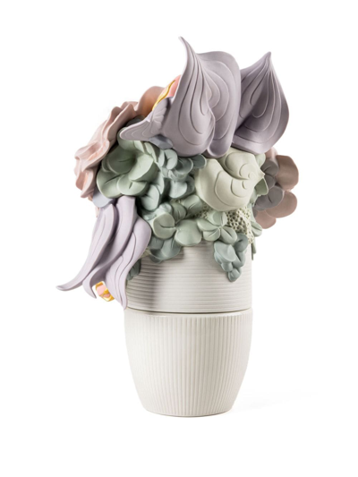 Lladrò Vase With Flowers In Purple