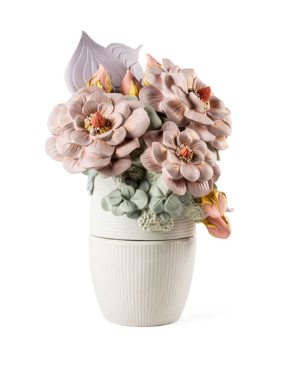 Lladrò Vase With Flowers In Purple