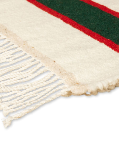 Shop The House Of Lyria Prua Intarsia-knit Striped Blanket In Neutrals