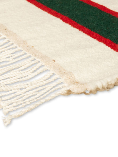 The House Of Lyria Prua Intarsia-knit Striped Blanket In Neutrals