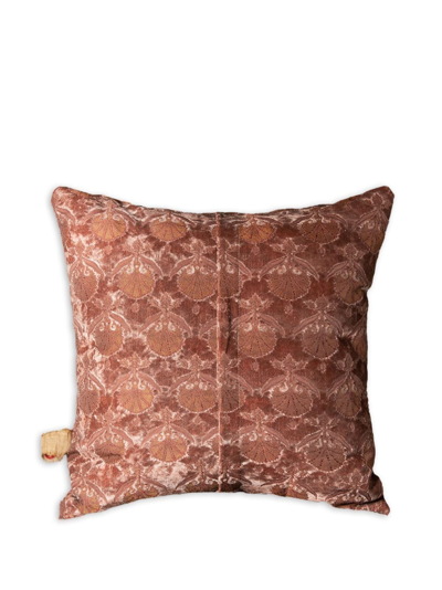 Shop The House Of Lyria Cymbalara Patterned-jacquard Cushion In Pink