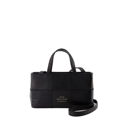 Shop Chylak Patchwork Small Tote Bag In Black