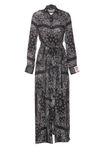Shop Golden Goose Deluxe Brand Paisley Printed Pleated Dress In Multi
