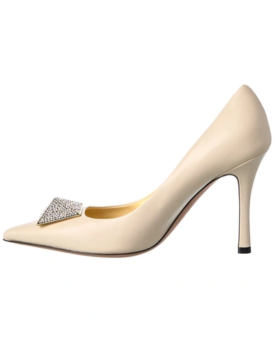 Shop Valentino One Stud 100 Leather Pump In Gold