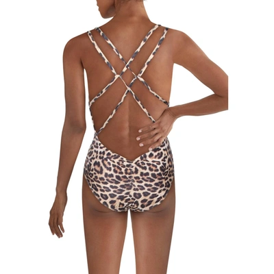 Shop Peixoto Womens Animal Print Ruched One-piece Swimsuit In Multi