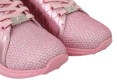 Shop Plein Sport Blush Polyester Runner Gisella Sneakers Women's Shoes In Pink