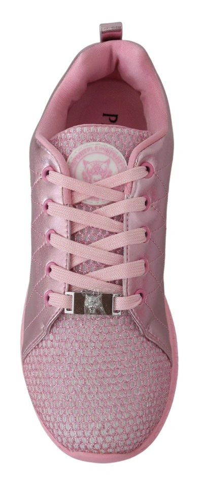 Plein Sport Pink Blush Polyester Runner Gisella Sneakers Shoes In Pink