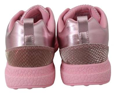 Shop Plein Sport Blush Polyester Runner Gisella Sneakers Women's Shoes In Pink