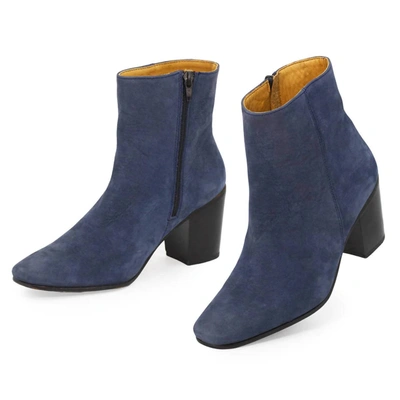 Shop Charleston Shoe Co. Drake Ankle Bootie In Blue