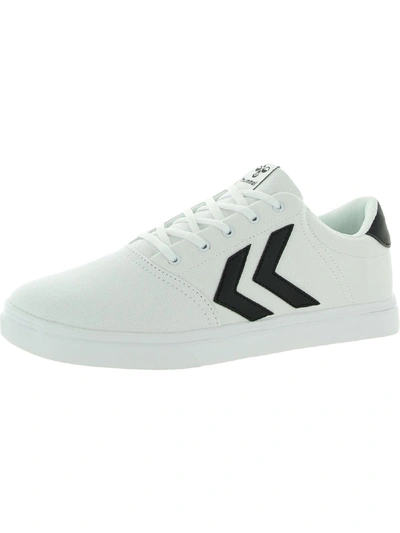 Shop Hummel Essen Mens Low Top Canvas Casual And Fashion Sneakers In White
