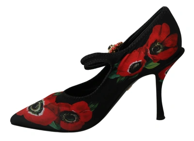 Shop Dolce & Gabbana Floral Mary Janes Pumps Women's Shoes In Red