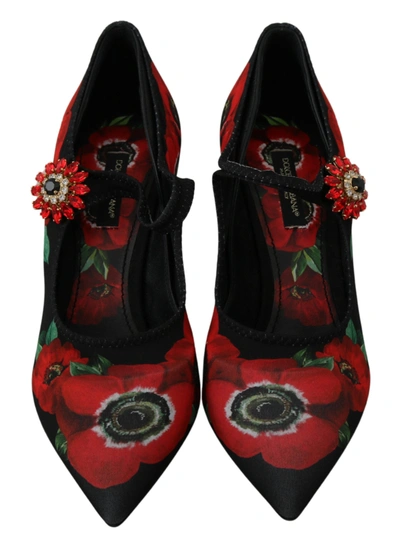 Shop Dolce & Gabbana Floral Mary Janes Pumps Women's Shoes In Red