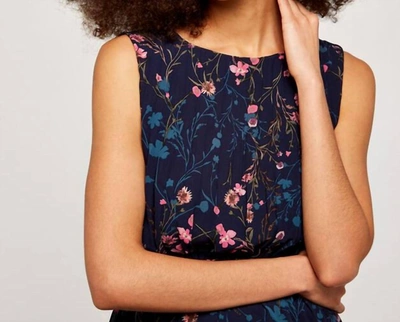 Shop Apricot Navy Floral Dress In Blue