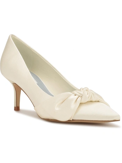 Shop Nine West Andee Womens Satin Bow Pumps In White