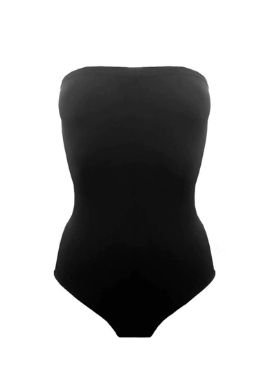Shop Prism Energized Strapless Bodysuit In Black