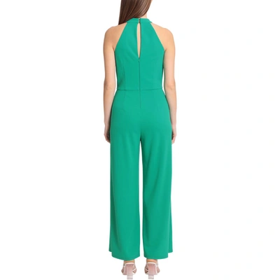 Shop Maggy London Womens Halter Cut-out Jumpsuit In Blue