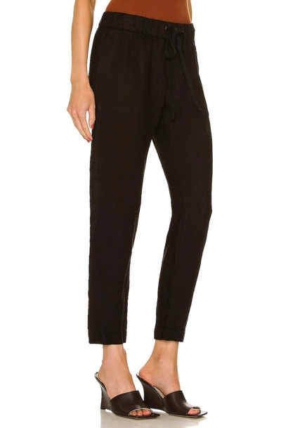 Shop Enza Costa Twill Easy Pant In Black