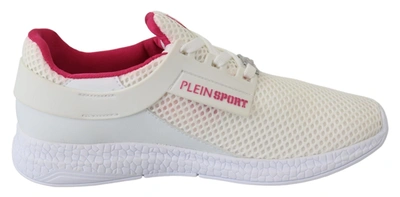 Shop Plein Sport Polyester Runner Becky Sneakers Women's Shoes In White