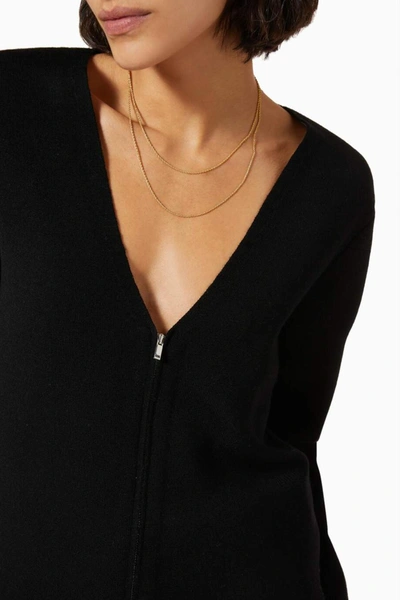 Crystal Haze Double Rope Chain Necklace In Gold