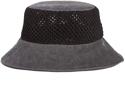 Shop Rag & Bone Nando Netting Canvas Bucket Hat In Black