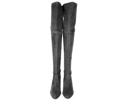 Shop Stuart Weitzman Women's Landmark Suede Over-the-knee Boot In Grey