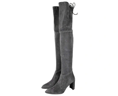 Stuart Weitzman Women's Landmark Suede Over-the-knee Boot In Grey
