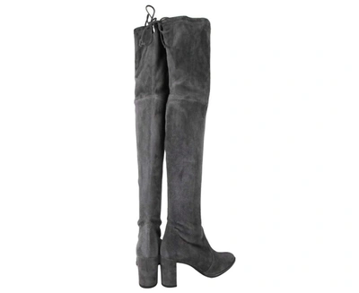 Shop Stuart Weitzman Women's Landmark Suede Over-the-knee Boot In Grey